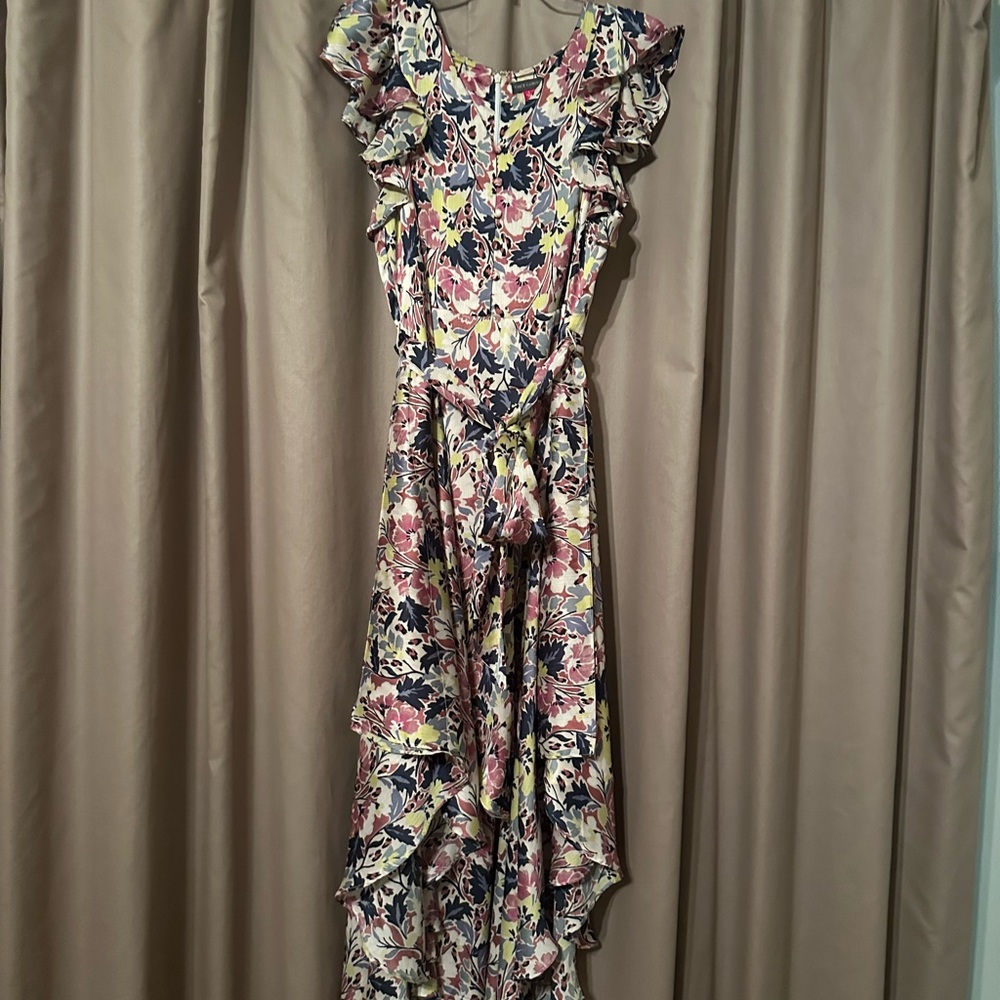 Vince Camuto Multicolor Floral High Low Dress